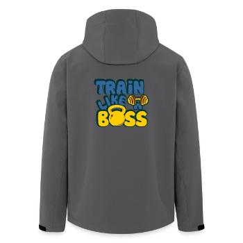 fun Shirt für Sportler - Recycelte Männer Softshell-Jacke von Stanley/Stella - Anthrazit - Hinten - AI Model Male 185 light (185cm)
