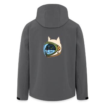 Astro cat - Astronaut - Katze - Kätzchen - Weltall - Recycelte Männer Softshell-Jacke von Stanley/Stella - Anthrazit - Hinten - AI Model Male 185 light (185cm)