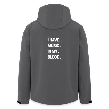 Ich habe Musik in meinem Blut - Recycelte Männer Softshell-Jacke von Stanley/Stella - Anthrazit - Hinten - AI Model Male 185 light (185cm)