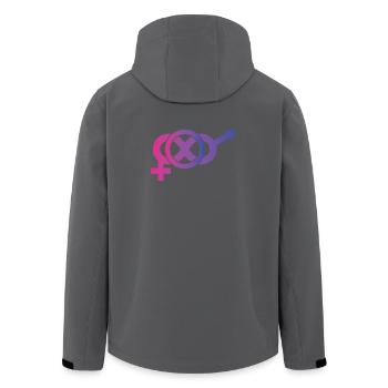 Bisexuell T-Shirt - Bisexuell - Bi - LGBT - CSD - Recycelte Männer Softshell-Jacke von Stanley/Stella - Anthrazit - Hinten - AI Model Male 185 light (185cm)