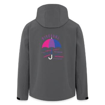 Bisexuell T-Shirt - Bisexuell - Bi - LGBT - CSD - Recycelte Männer Softshell-Jacke von Stanley/Stella - Anthrazit - Hinten - AI Model Male 185 light (185cm)