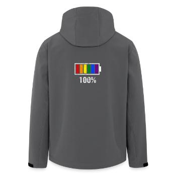 LGBT Pride Regenbogenfarbe Ladebalken Gay Pride - Recycelte Männer Softshell-Jacke von Stanley/Stella - Anthrazit - Hinten - AI Model Male 185 light (185cm)