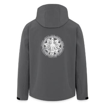 Yoga Lebensblume Schneidersitz Spiritualität shirt - Recycelte Männer Softshell-Jacke von Stanley/Stella - Anthrazit - Hinten - AI Model Male 185 light (185cm)