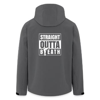 Straight Outta Breath Geschenk Außer Atem Jogger - Recycelte Männer Softshell-Jacke von Stanley/Stella - Anthrazit - Hinten - AI Model Male 185 light (185cm)