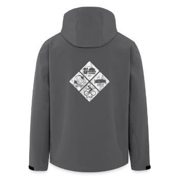 Eat Sleep Cycle Repeat Geschenk Rennradfahrer - Recycelte Männer Softshell-Jacke von Stanley/Stella - Anthrazit - Hinten - AI Model Male 185 light (185cm)