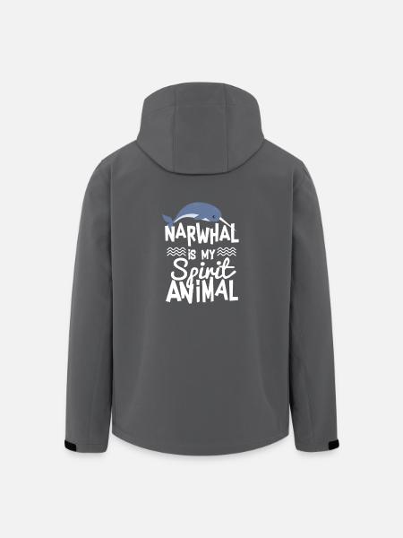 Niedliches Narwhal ist mein Geist-Tier-T-Shirt - Recycelte Männer Softshell-Jacke von Stanley/Stella - Anthrazit