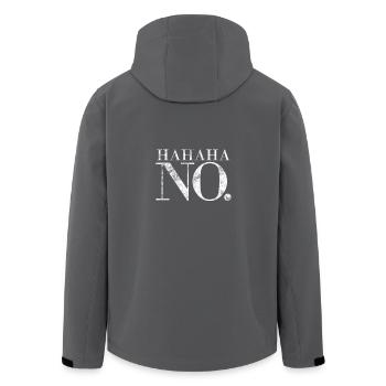 Hahaha No. selbstbewusste Frau blöde Anmache - Recycelte Männer Softshell-Jacke von Stanley/Stella - Anthrazit - Hinten - AI Model Male 185 light (185cm)