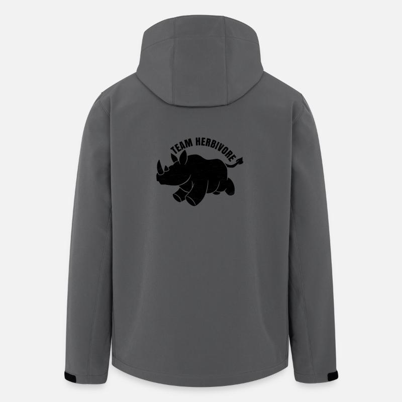 Team Herbivore, Rhino, Gift - Men’s Recycled Softshell Jacket by Stanley/Stella - anthracite