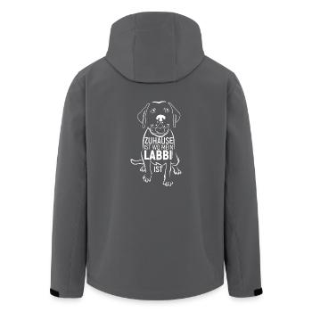 Labrador Retriever - Recycelte Männer Softshell-Jacke von Stanley/Stella - Anthrazit - Hinten - AI Model Male 185 light (185cm)