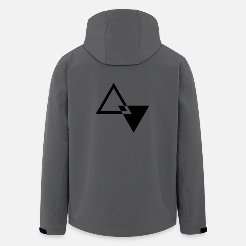MODERN TRIANGLE SHAPE - Men’s Recycled Softshell Jacket by Stanley/Stella - anthracite