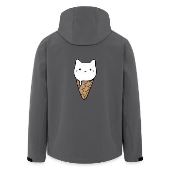 Cute Cat Ice-Cream - Recycelte Männer Softshell-Jacke von Stanley/Stella - Anthrazit - Hinten - AI Model Male 185 light (185cm)