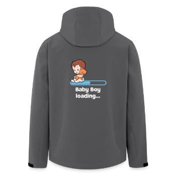 Baby Babybauch Schwangerschaft Eltern Schwanger - Recycelte Männer Softshell-Jacke von Stanley/Stella - Anthrazit - Hinten - AI Model Male 185 light (185cm)