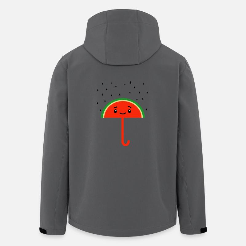 Raining Watermelon Seeds And Umbrella - Men’s Recycled Softshell Jacket by Stanley/Stella - anthracite