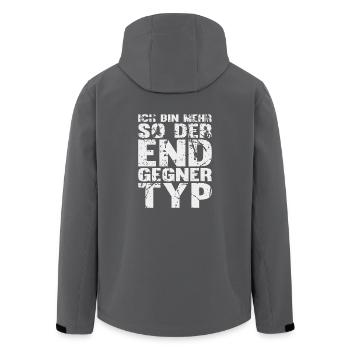 Ich bin mehr so der Endgegner Typ! - Geschenk - Recycelte Männer Softshell-Jacke von Stanley/Stella - Anthrazit - Hinten - AI Model Male 185 light (185cm)