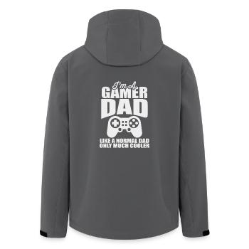 Ich bin ein Videospieler-Papa.. - Geschenk - Recycelte Männer Softshell-Jacke von Stanley/Stella - Anthrazit - Hinten - AI Model Male 185 light (185cm)