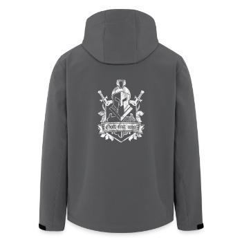 Kreuzritter Ritter Shirt Geschenk Mittelalter - Recycelte Männer Softshell-Jacke von Stanley/Stella - Anthrazit - Hinten - AI Model Male 185 light (185cm)