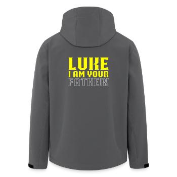 Luke I am your father - Recycelte Männer Softshell-Jacke von Stanley/Stella - Anthrazit - Hinten - AI Model Male 185 light (185cm)