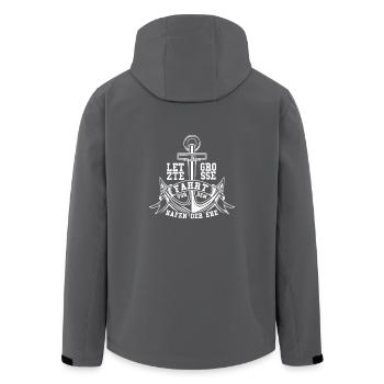 Letzte grosse Fahrt vor dem Hafen.. - Geschenk - Recycelte Männer Softshell-Jacke von Stanley/Stella - Anthrazit - Hinten - AI Model Male 185 light (185cm)