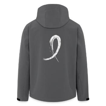 Krebs Schleife Krankheit Geschenk - Recycelte Männer Softshell-Jacke von Stanley/Stella - Anthrazit - Hinten - AI Model Male 185 light (185cm)