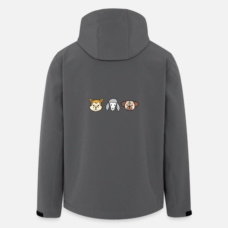 Hund Hundeliebhaber Haustier Hundehalter Geschenk - Recycelte Männer Softshell-Jacke von Stanley/Stella - Anthrazit