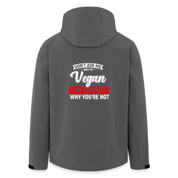 veganer - Recycelte Männer Softshell-Jacke von Stanley/Stella - Anthrazit - Hinten - AI Model Male 185 light (185cm)