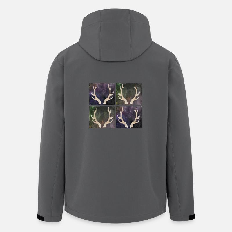 Hirschgeweih - Recycelte Männer Softshell-Jacke von Stanley/Stella - Anthrazit
