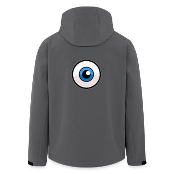 Menschliche Augapfel-Entwurfs-Grafiken - Recycelte Männer Softshell-Jacke von Stanley/Stella - Anthrazit - Hinten - AI Model Male 185 light (185cm)