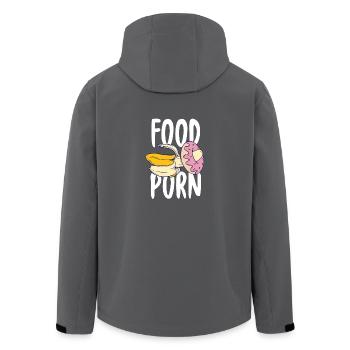 Bananen-Geschenk-Lebensmittel-Porno-Donut Shirt - Recycelte Männer Softshell-Jacke von Stanley/Stella - Anthrazit - Hinten - AI Model Male 185 light (185cm)