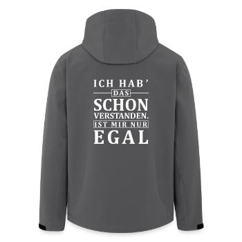 Ich hab das schon verstanden ist mir nur egal - Recycelte Männer Softshell-Jacke von Stanley/Stella - Anthrazit - Hinten - AI Model Male 185 light (185cm)