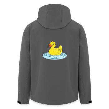 Badeente Quietscheente Ente Badewanne Baden - Recycelte Männer Softshell-Jacke von Stanley/Stella - Anthrazit - Hinten - AI Model Male 185 light (185cm)