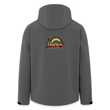 Einhorn Geschenk - Recycelte Männer Softshell-Jacke von Stanley/Stella - Anthrazit - Hinten - AI Model Male 185 light (185cm)