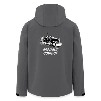 Trucker Brummi LKW Fernfahrer Kraftfahrer Truck - Recycelte Männer Softshell-Jacke von Stanley/Stella - Anthrazit - Hinten - AI Model Male 185 light (185cm)