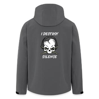 Drummer Drumsticks Band Lauter Metal Rock Geschenk - Recycelte Männer Softshell-Jacke von Stanley/Stella - Anthrazit - Hinten - AI Model Male 185 light (185cm)