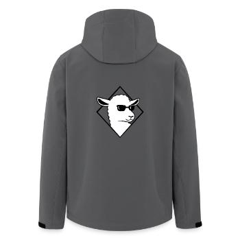 Cooles Schaf mit Sonnenbrille Mäh Wolle - Recycelte Männer Softshell-Jacke von Stanley/Stella - Anthrazit - Hinten - AI Model Male 185 light (185cm)
