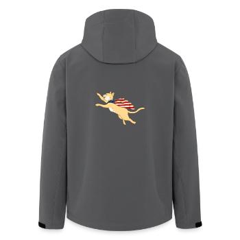 Fliegende Katze Haustier Miau Amerika USA - Recycelte Männer Softshell-Jacke von Stanley/Stella - Anthrazit - Hinten - AI Model Male 185 light (185cm)