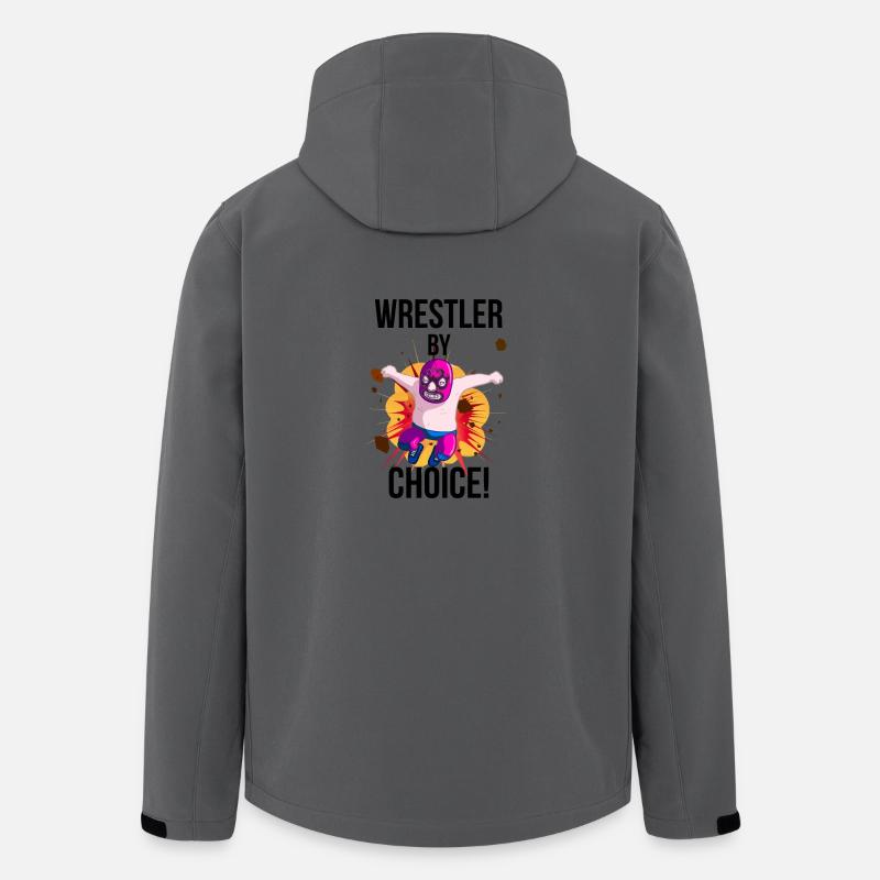 "Wrestlers by choice!" - Men’s Recycled Softshell Jacket by Stanley/Stella - anthracite