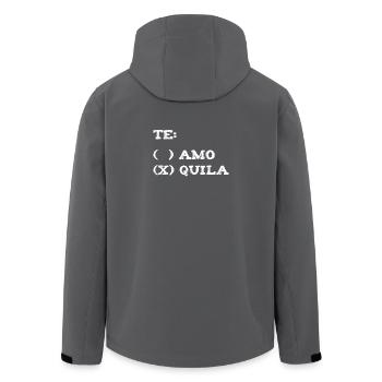 Tequila Te Amo Te Quiero / Geschenk Idee - Recycelte Männer Softshell-Jacke von Stanley/Stella - Anthrazit - Hinten - AI Model Male 185 light (185cm)