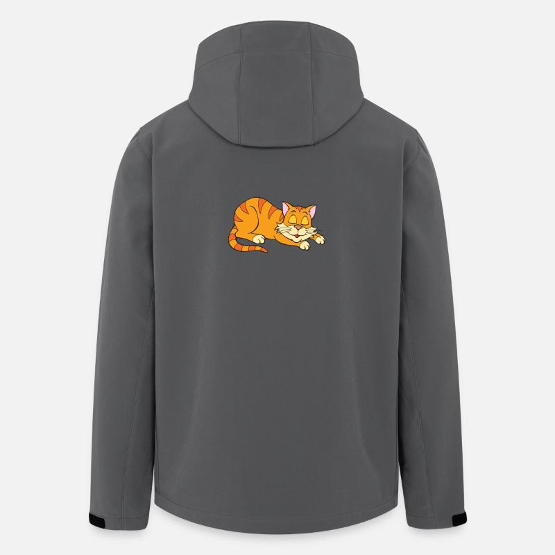 Cat - sleeping cat - Men’s Recycled Softshell Jacket by Stanley/Stella - anthracite