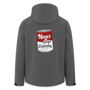 Dose Vintage - Recycelte Männer Softshell-Jacke von Stanley/Stella - Anthrazit - Hinten - AI Model Male 185 light (185cm)