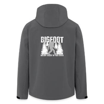 Bigfoot glaubt auch nicht an dich - Recycelte Männer Softshell-Jacke von Stanley/Stella - Anthrazit - Hinten - AI Model Male 185 light (185cm)
