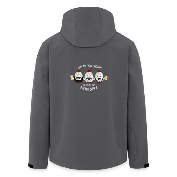 Team Der Bräutigam Und Seine Eierköpfe - JGA - Recycelte Männer Softshell-Jacke von Stanley/Stella - Anthrazit - Hinten - AI Model Male 185 light (185cm)