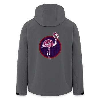Roter Flamingo - Recycelte Männer Softshell-Jacke von Stanley/Stella - Anthrazit - Hinten - AI Model Male 185 light (185cm)
