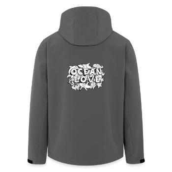 doodle Art Ocean - Veste softshell homme en polyester recyclé Stanley/Stella - charbon - Dos - AI Model Male 185 light (185cm)