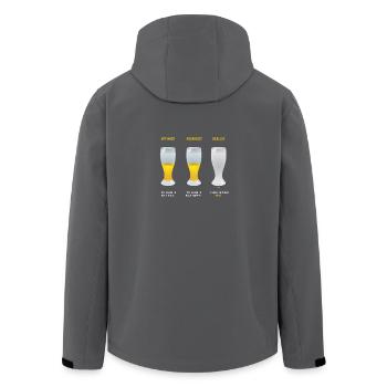 Gläser Bier - Recycelte Männer Softshell-Jacke von Stanley/Stella - Anthrazit - Hinten - AI Model Male 185 light (185cm)