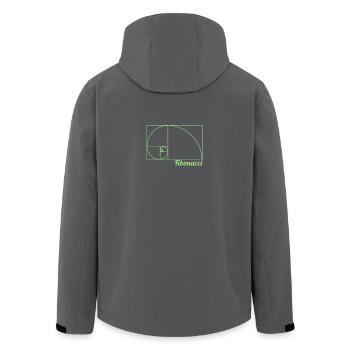 Mathe Lehrer Fibonacci Tshirt Geschenk in mint - Recycelte Männer Softshell-Jacke von Stanley/Stella - Anthrazit - Hinten - AI Model Male 185 light (185cm)