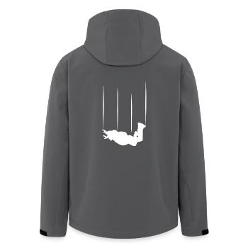 Geschenk Fallschirmspringer Shirt Skydiver T-Shirt - Recycelte Männer Softshell-Jacke von Stanley/Stella - Anthrazit - Hinten - AI Model Male 185 light (185cm)