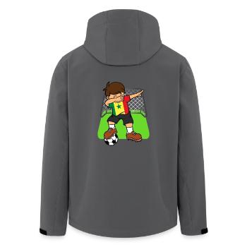 Senegal Soccer Ball Dabbing Kid senegalesischen - Recycelte Männer Softshell-Jacke von Stanley/Stella - Anthrazit - Hinten - AI Model Male 185 light (185cm)