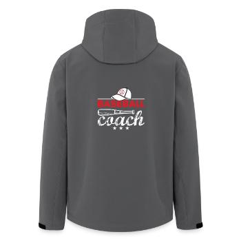 Baseball Coach Baseballschläger Ballsport Geschenk - Recycelte Männer Softshell-Jacke von Stanley/Stella - Anthrazit - Hinten - AI Model Male 185 light (185cm)
