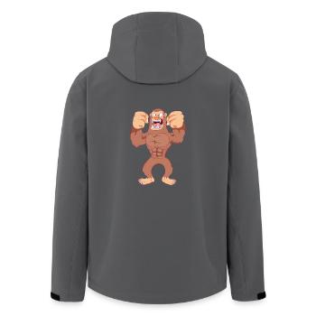 Bigfoot Sasquatch Yeti Shirt Geschenk - Recycelte Männer Softshell-Jacke von Stanley/Stella - Anthrazit - Hinten - AI Model Male 185 light (185cm)