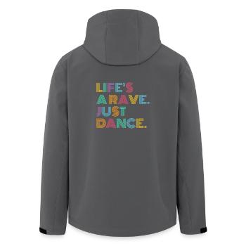 Das Leben ist ein Rave Tanzen Musik Bunt Geschenk - Recycelte Männer Softshell-Jacke von Stanley/Stella - Anthrazit - Hinten - AI Model Male 185 light (185cm)